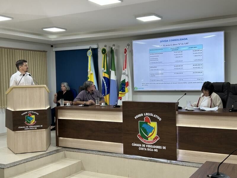 Imagem de compartilhamento para o artigo Câmara de Costa Rica apresenta superávit e cumprimento das metas fiscais em audiência pública da MS Todo dia